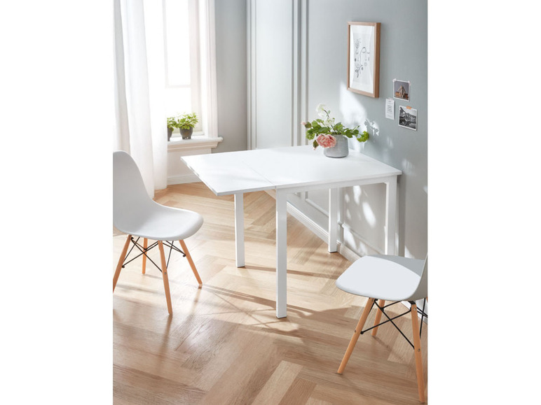 Pełny ekran: LIVARNO HOME Stół ze składanym blatem, biały - zdjęcie 1