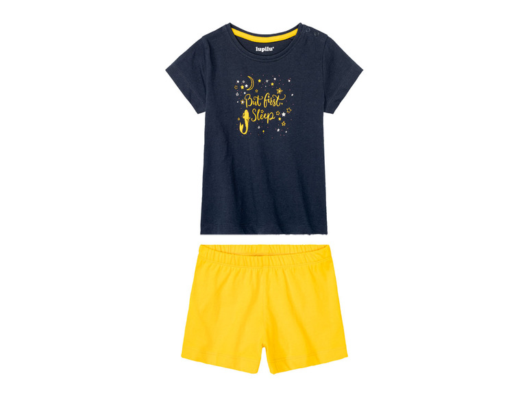 Pełny ekran: LUPILU® Piżama dziewczęca z biobawełny (koszulka + szorty), 1 komplet - zdjęcie 16