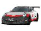 Puzzle 3D Porsche 911 GT3 Cup, z logo Michelin, Chopard, Mobil 1 i Boss