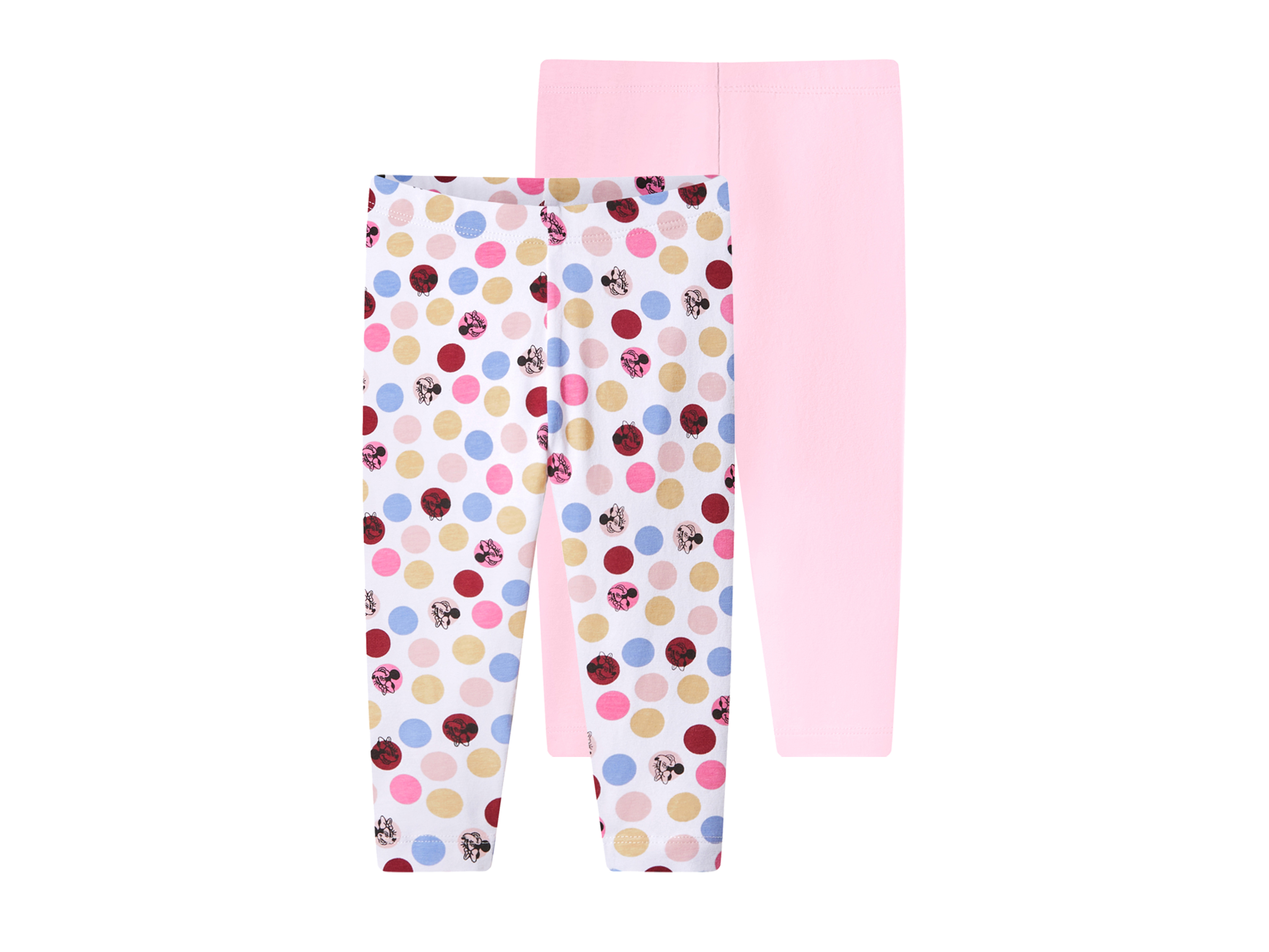 LUPILU® Legginsy niemowlęce, 2 pary (Wzorzysty/różowy, 86/92)
