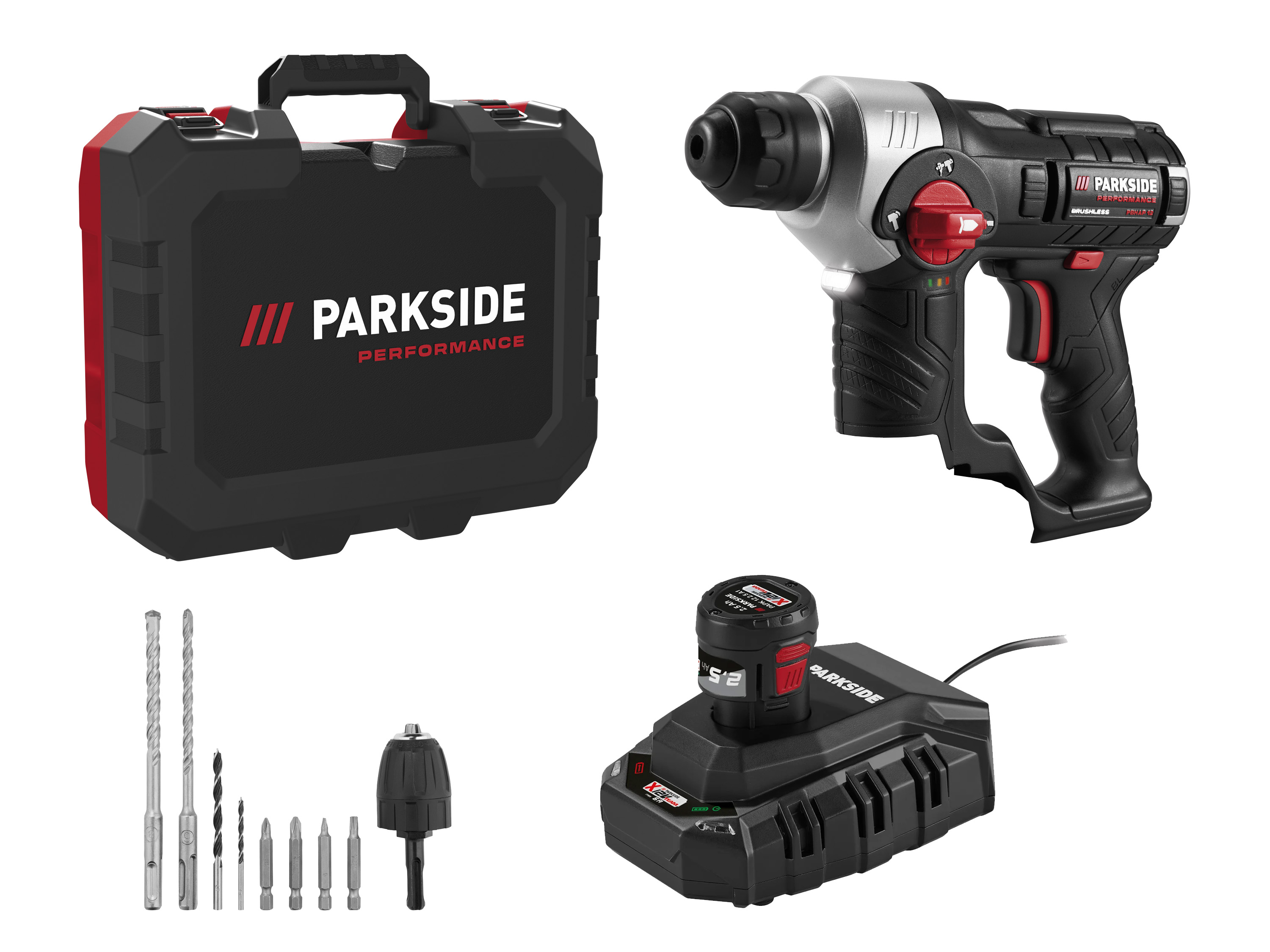 PARKSIDE PERFORMANCE® Akumulatorowa młotowiertarka 12 V (bez akumulatora i ładowarki)