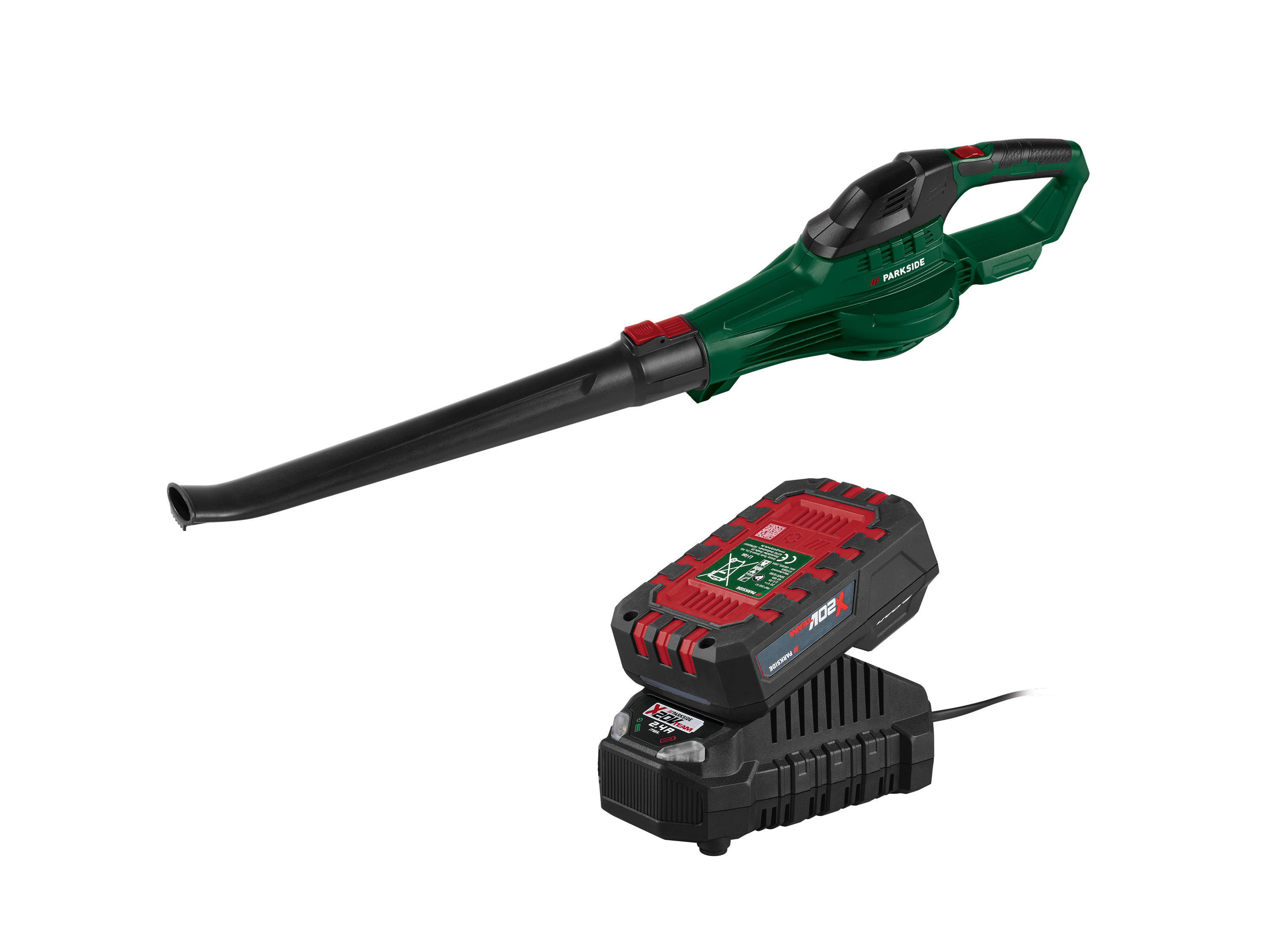 PARKSIDE® Zestaw Akumulatorowa dmuchawa do liści, 20 V z akumulatorem, 2 Ah i ładowarką, 2,4 Ah