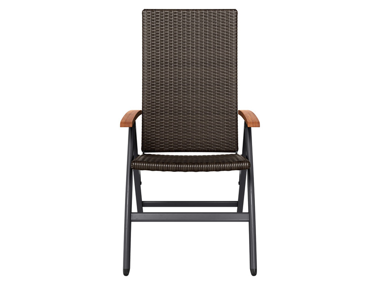 Pełny ekran: LIVARNO home Zestaw 2 aluminiowych foteli ogrodowych Valencia, brązowy - zdjęcie 4