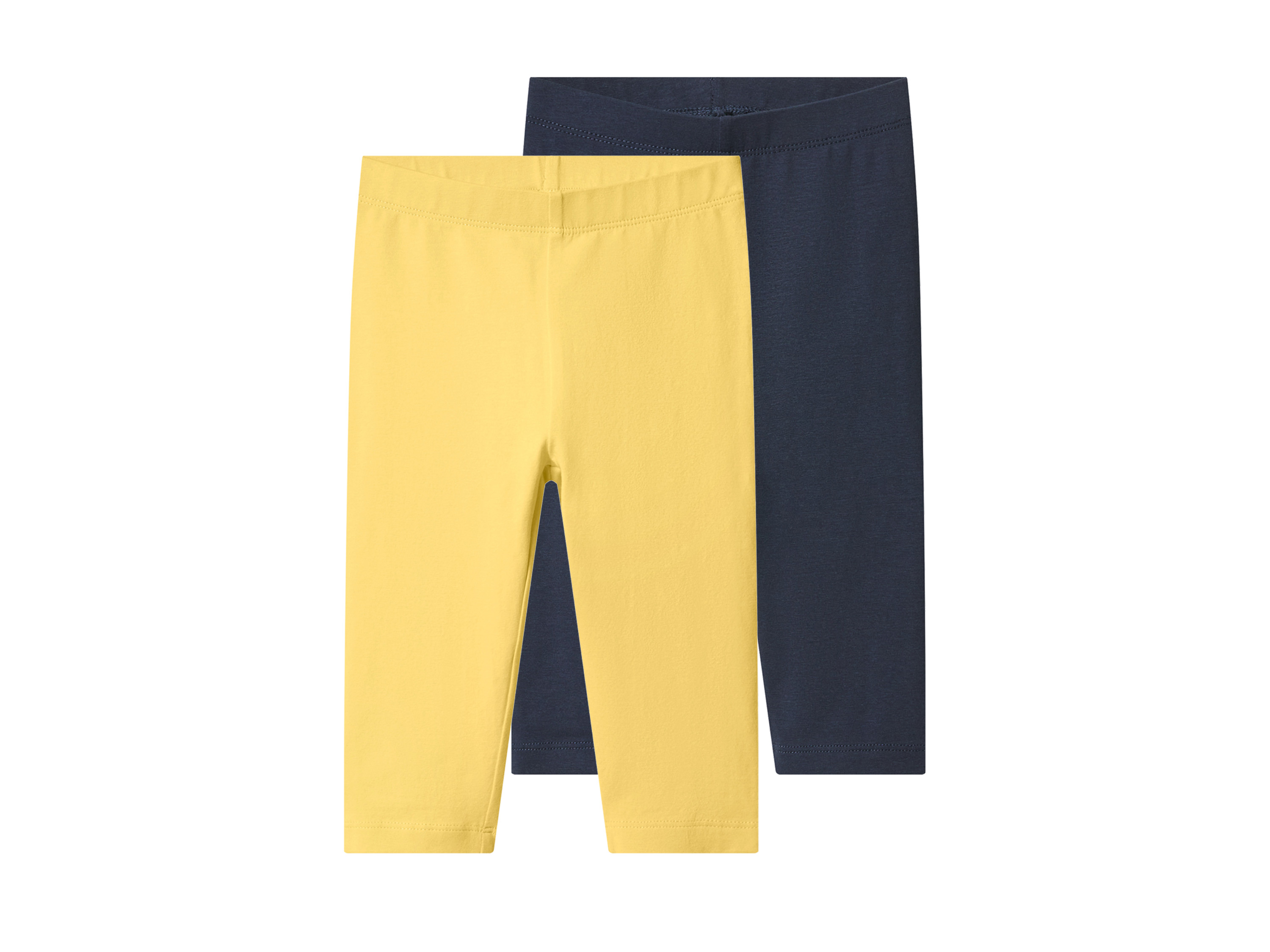 lupilu® Legginsy capri dziewczęce, 2 pary (Żółty, 122/128)