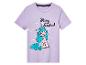 Fioletowy T-shirt z nadrukiem jednorożca i napisem 'Stay Cute!'