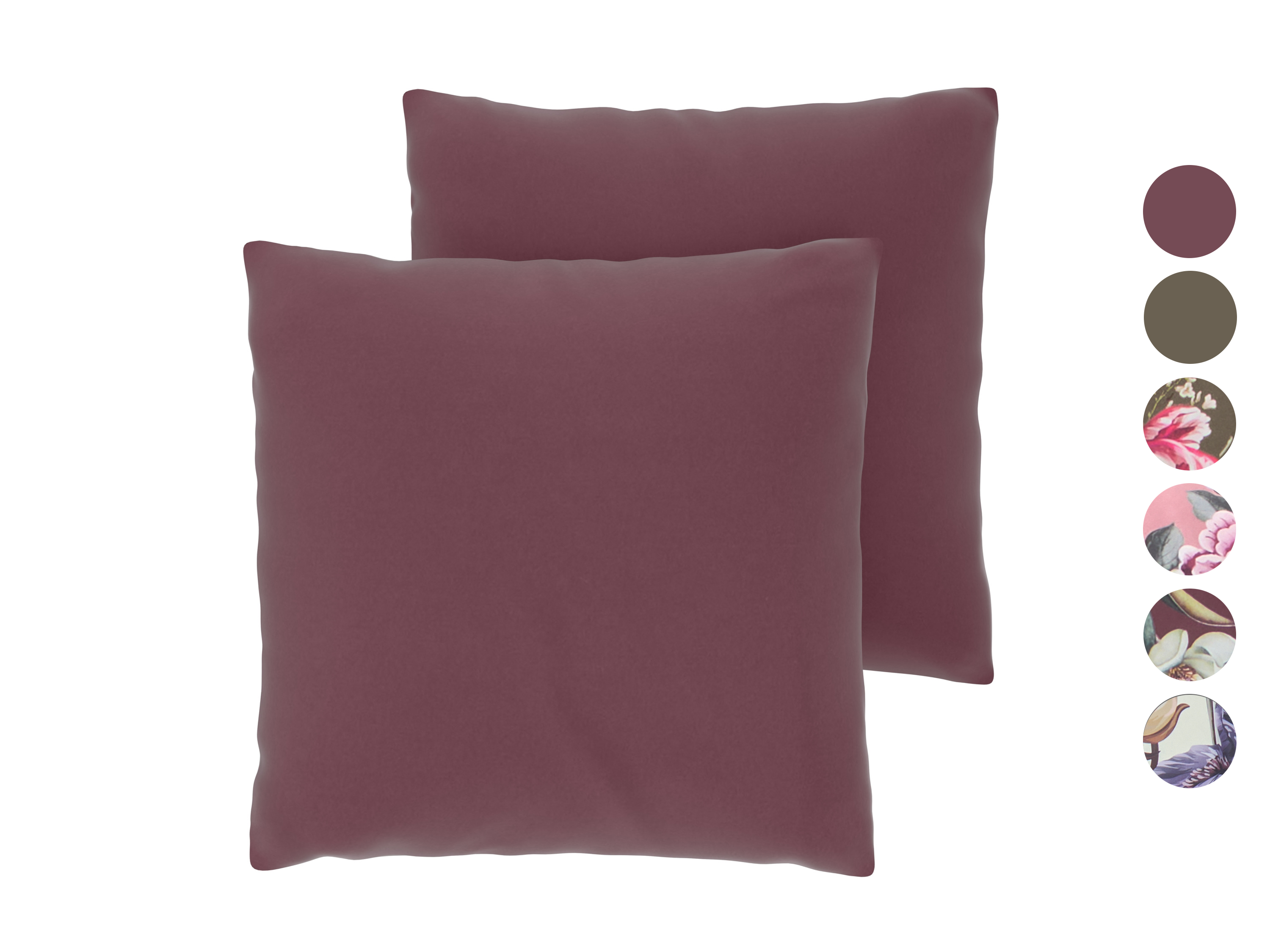 LIVARNO® Poszewka na poduszkę z mikrofibry satynowej, 2 sztuki, 40 x 40 cm