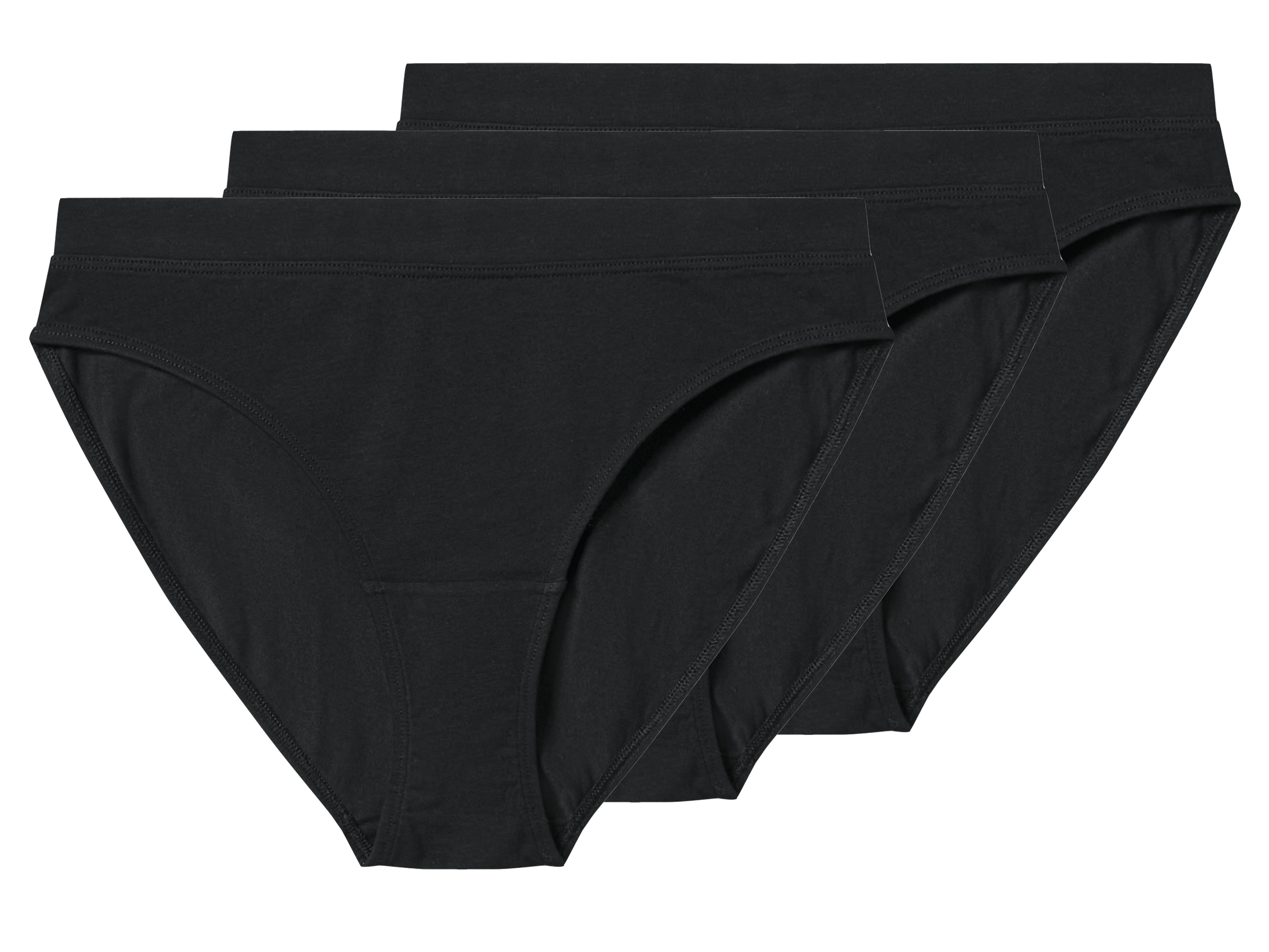 esmara® Majtki damskie z biobawełną, 3 pary 