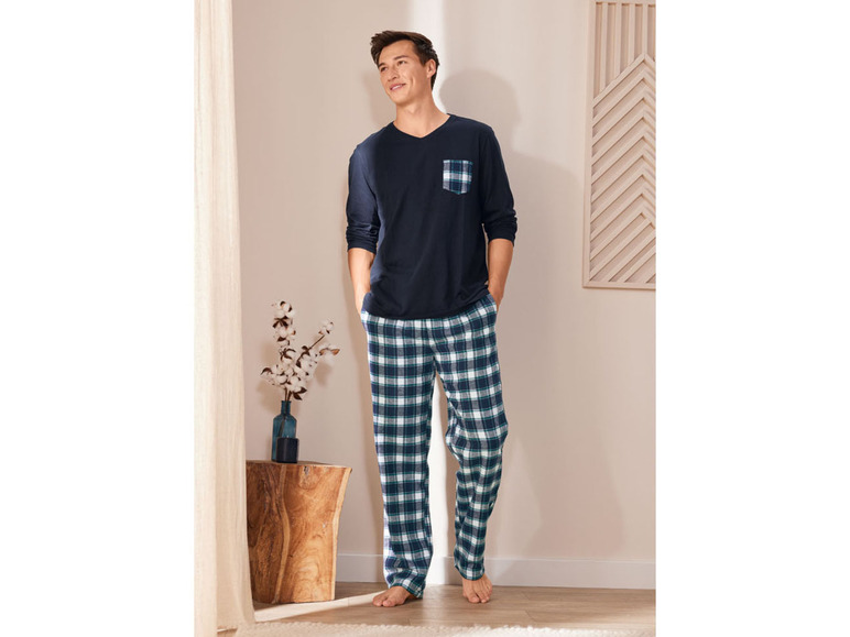 Pełny ekran: LIVERGY® Piżama męska z flaneli (bluzka + spodnie) - zdjęcie 5
