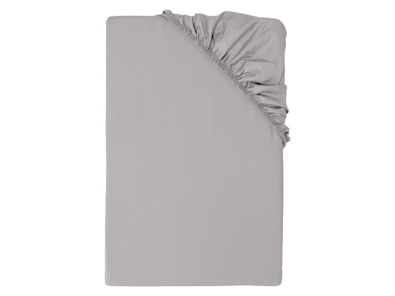 Luksusowe prześcieradło satynowe z bawełny i wiskozy bambusowej z gumką, 90-100 x 200 cm