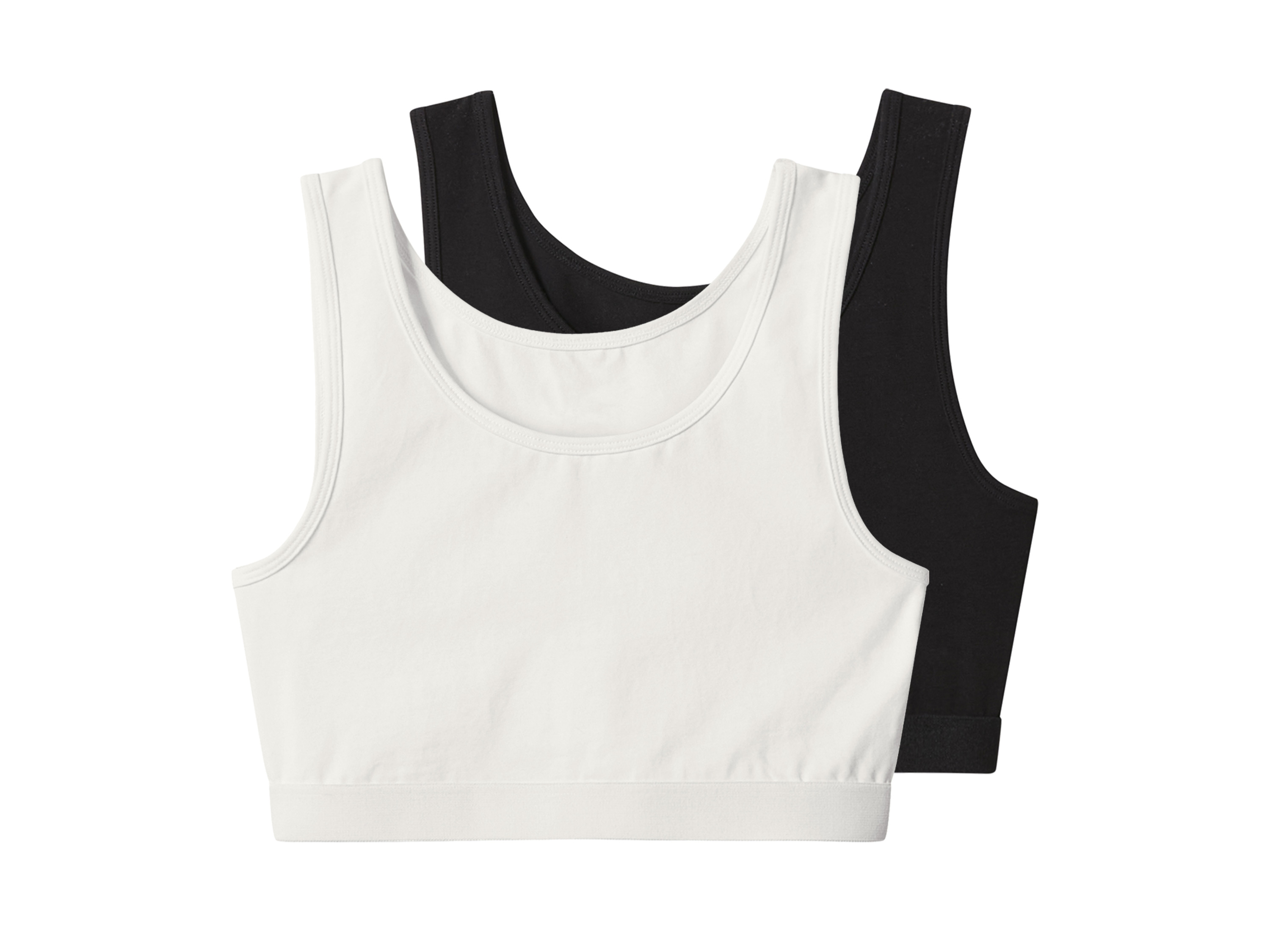 esmara® Biustonosze dziewczęce z biobawełną, 2 sztuki 