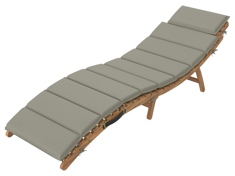 Pełny ekran: LIVARNO home Leżanka leżak Sevilla z drewna akacjowego, z wygodna poduszką w zestawie - zdjęcie 1