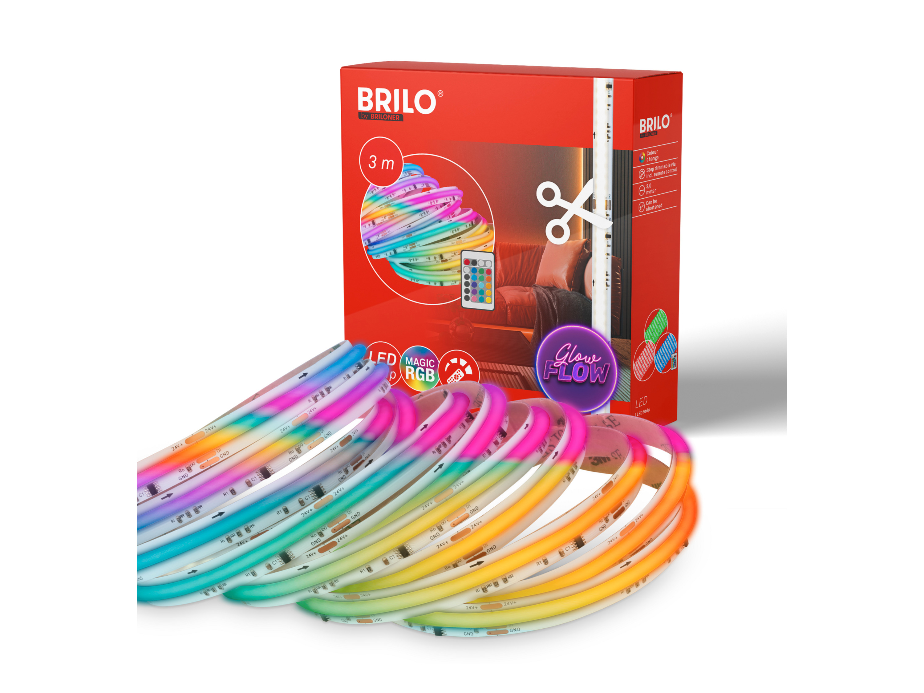 BRILONER Taśma COB LED Flexband 3m (RGBIC)