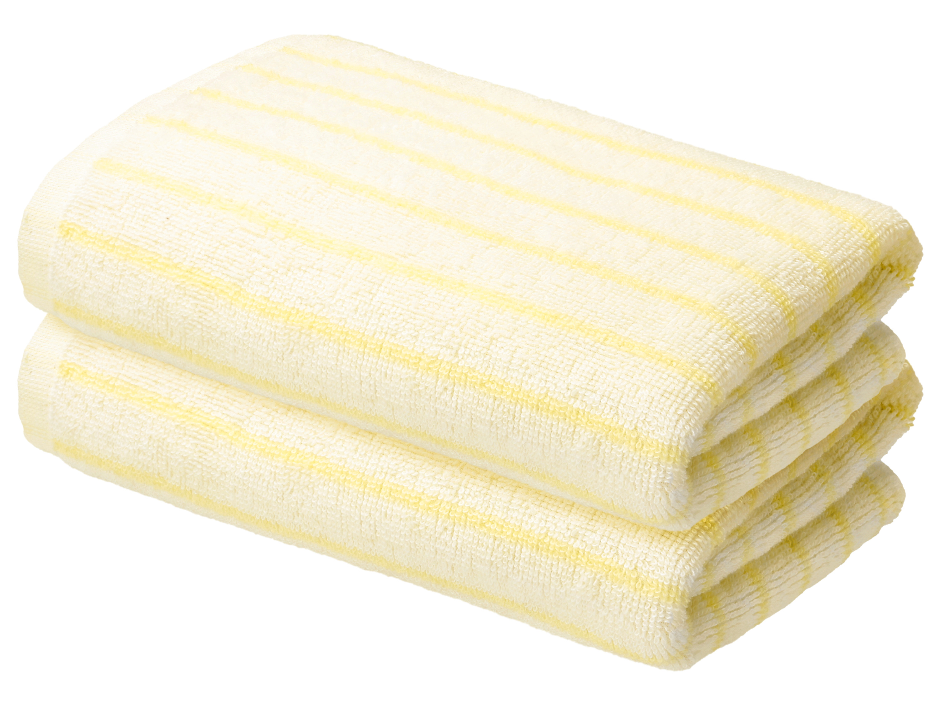 LIVARNO® Ręczniki frotte, 2 sztuki, 50 x 100 cm (Żółty)