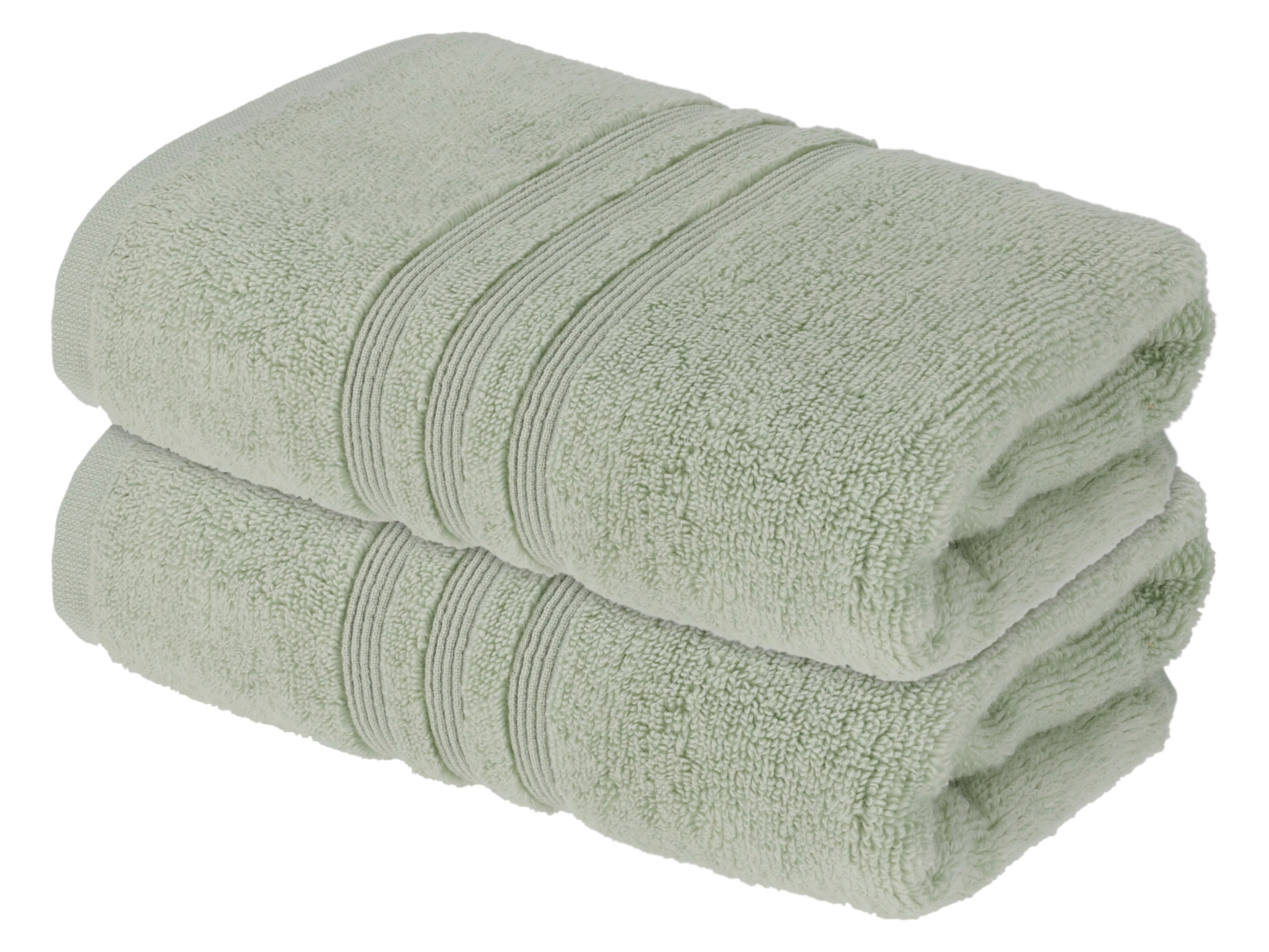 LIVARNO® Ręczniki frotté z bawełny, 50 x 100 cm, 2 sztuki (Zielony)