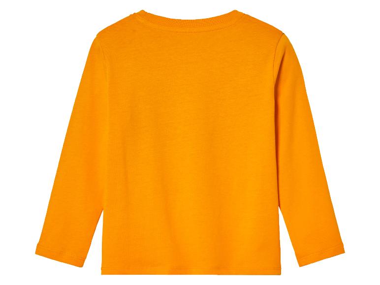 Pomarańczowy t-shirt z długim rękawem dla dzieci.