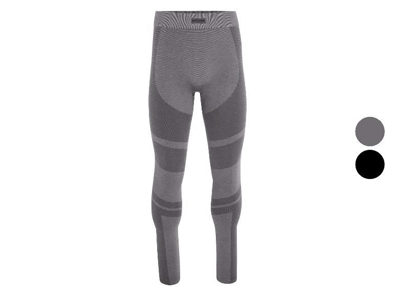 Szare legginsy termiczne Spyder z detalami, z opcjami koloru szarego i czarnego.