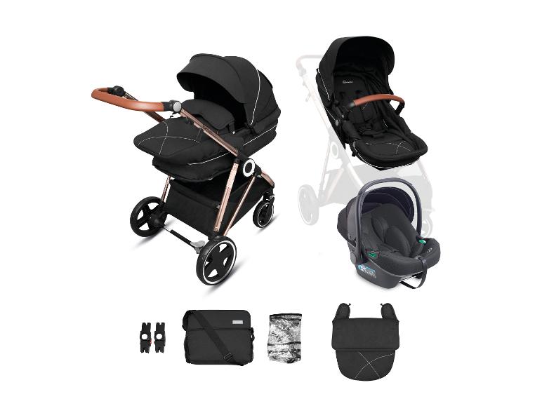 Wózek 3w1 Buggy «Halime AIR Pram », z gondolą, spacerówką i fotelikiem samochodowym