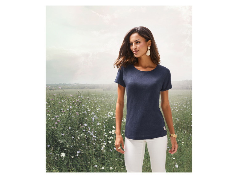 Pełny ekran: esmara T-shirt damski z włóknem konopnym i bawełną organiczną - zdjęcie 4