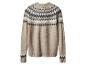 Beżowy sweter dzianinowy z wzorem Fair Isle