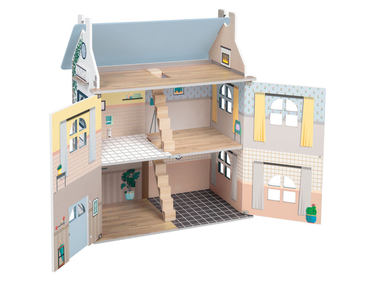 Pełny ekran: Playtive Otwierany domek dla lalek z drewna - zdjęcie 5