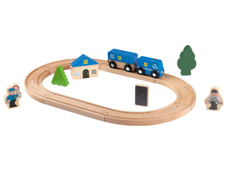 Pełny ekran: Playtive Zestaw drewnianych torów kolejowych, 18 elementów - zdjęcie 19