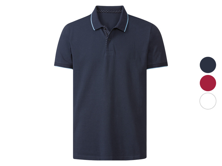 Koszulka polo męska z bawełny, slim fit