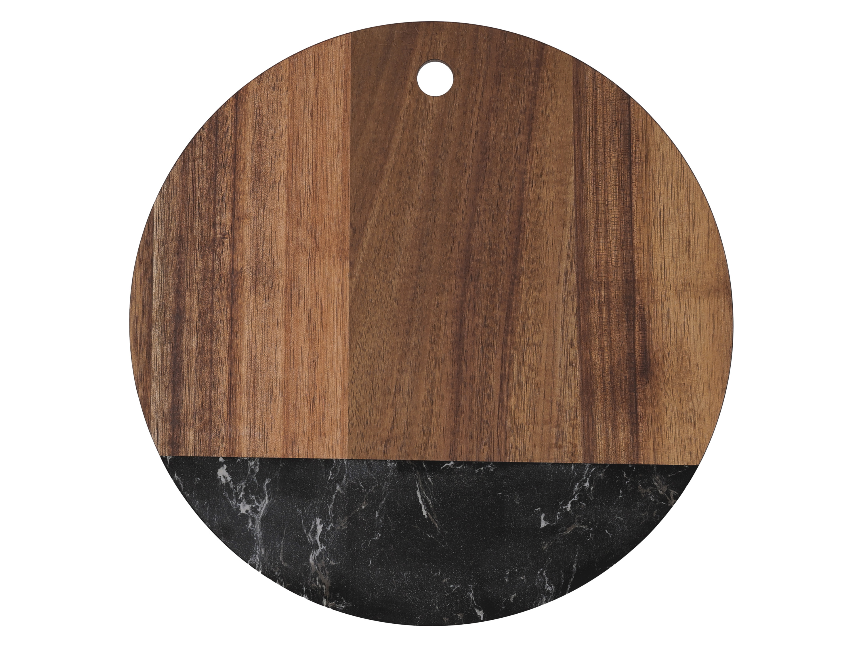 SILVERCREST® Deska do krojenia z drewna akacjowego  (okrągły ciemny)