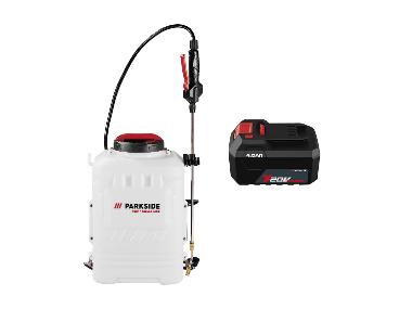 PARKSIDE PERFORMANCE® Zestaw Akumulatorowy opryskiwacz plecakowy, 20 V z akumulatorem 4 Ah