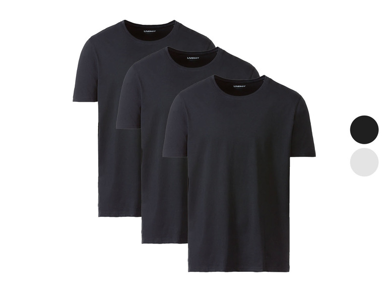 Pełny ekran: LIVERGY® T-shirty męskie z bawełny, 3 sztuki - zdjęcie 1