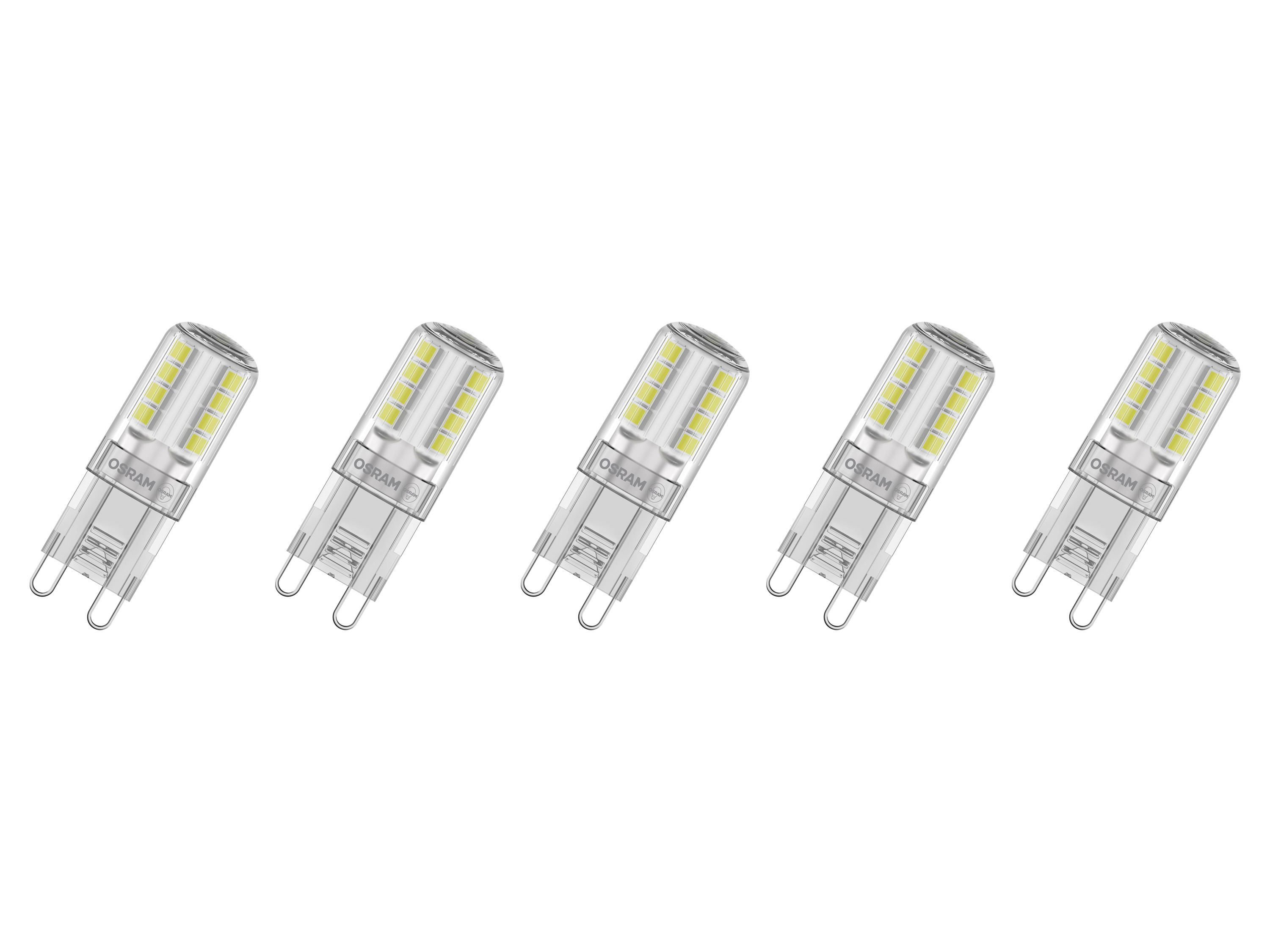 OSRAM Specjalna żarówka LED »Base CL non-dim G9«, 5 sztuk. (Pin30, 2700 K, Przejrzysty)