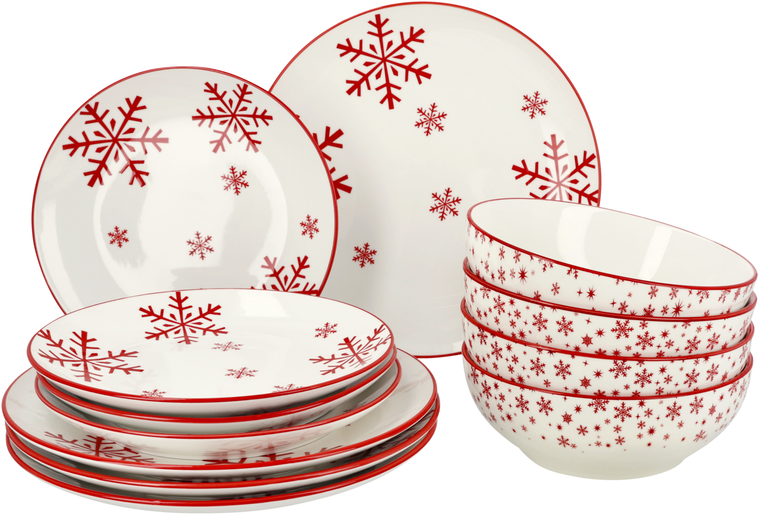 SILVERCREST® Serwis obiadowy świąteczny, 12-częściowy