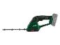 Zielone nożyce do żywopłotu Parkside X20V Team z akumulatorem.