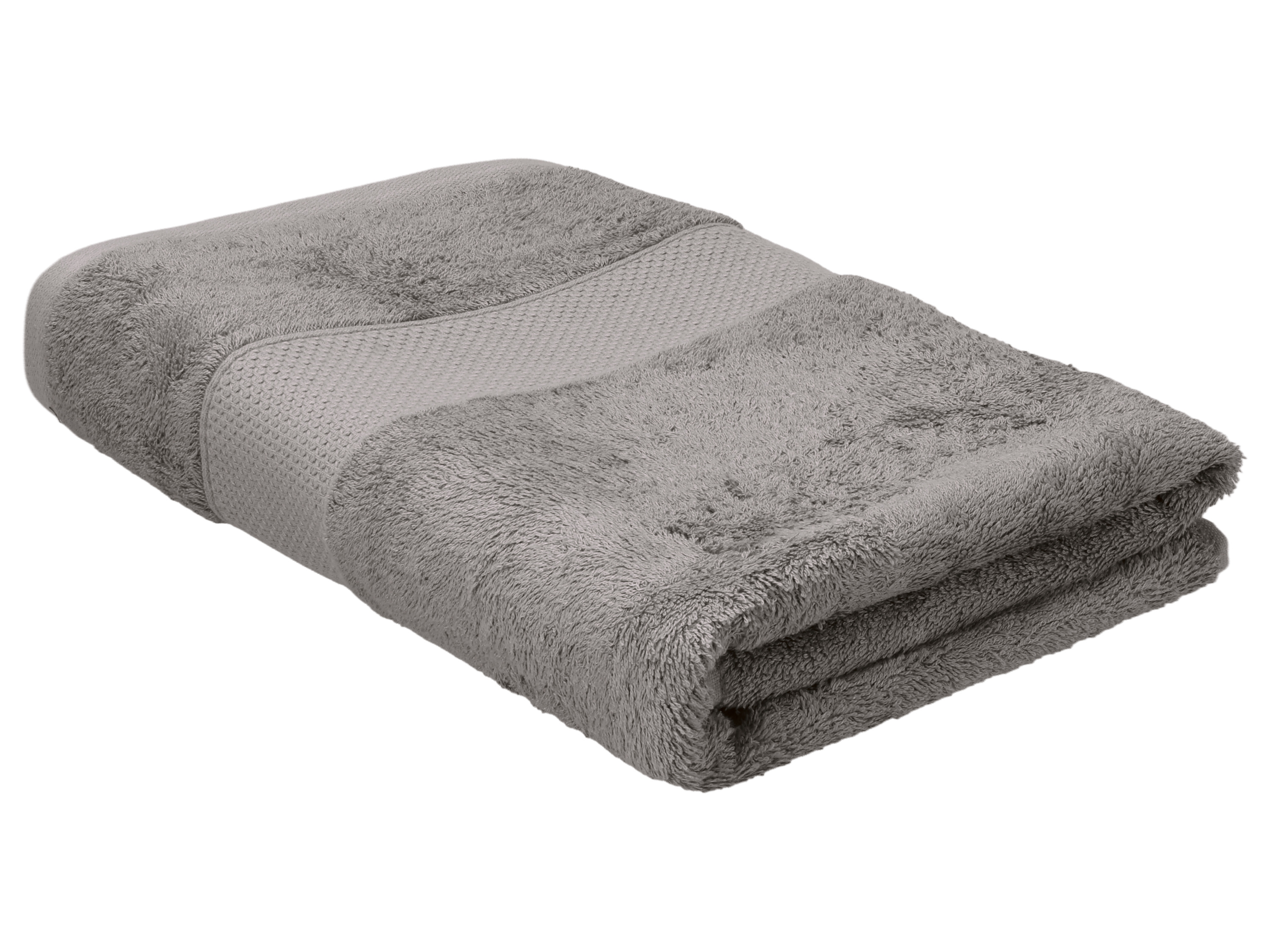 LIVARNO® Luksusowy ręcznik kąpielowy z bawełny i wiskozy bambusowej, 70 x 140 cm (Szary)