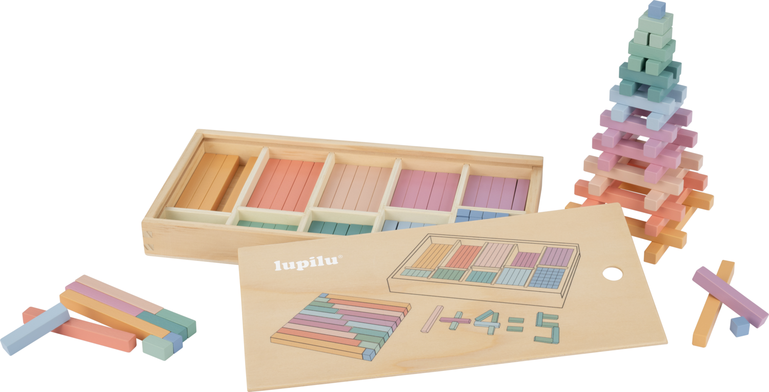 LUPILU® Drewniane zabawki Montessori (Drewniane patyczki do liczenia)