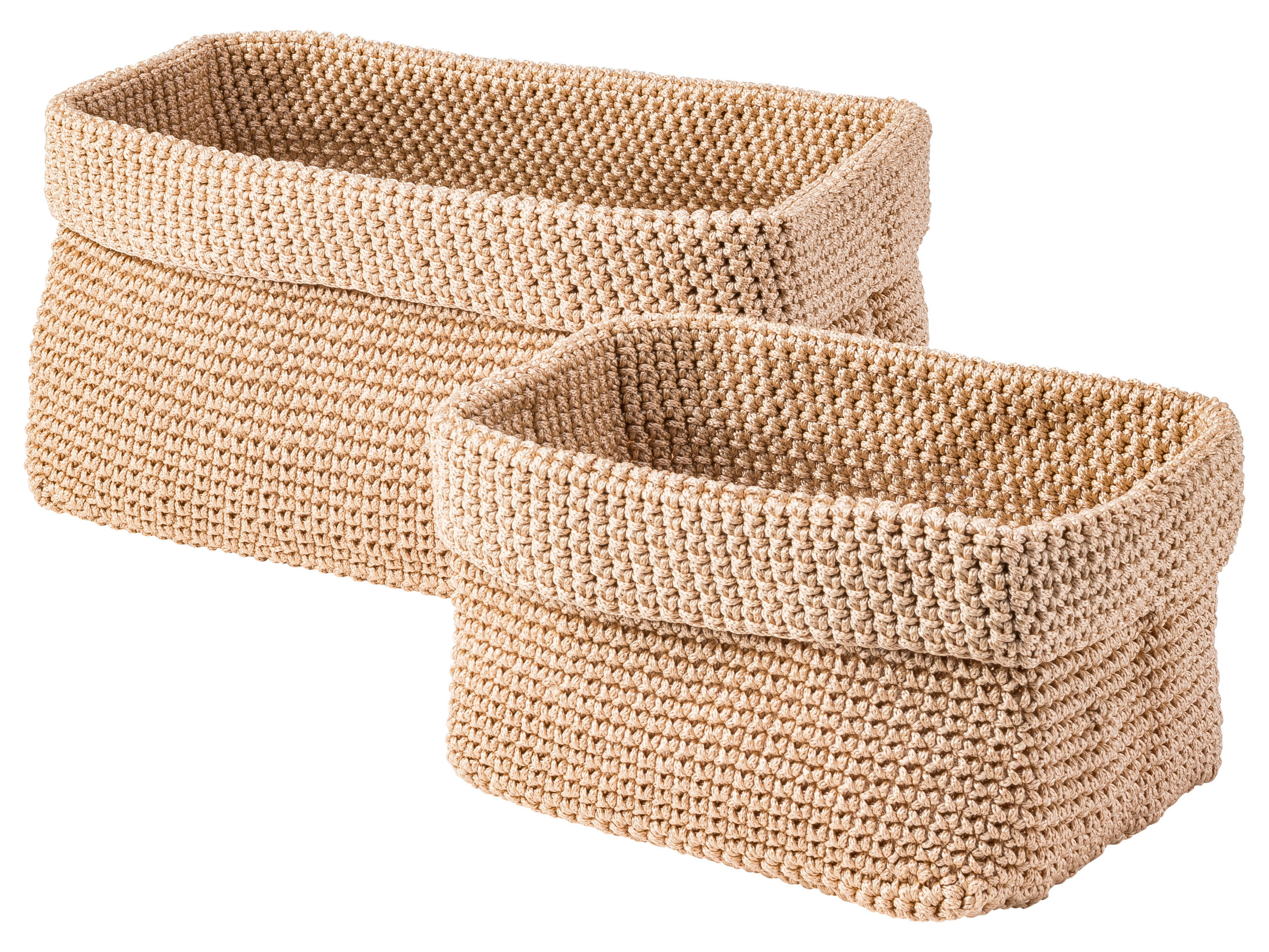 Фото - Чохол і органайзер для речей W5 Zestaw 2 koszy do przechowywania / Organizer wiszący (Koszyki do przechowywania, 2 sztuki, beżowy)