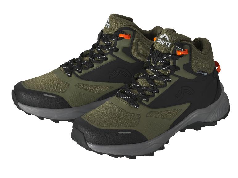 Nieprzemakalne buty trekkingowe Crivit, oliwkowo-czarne.