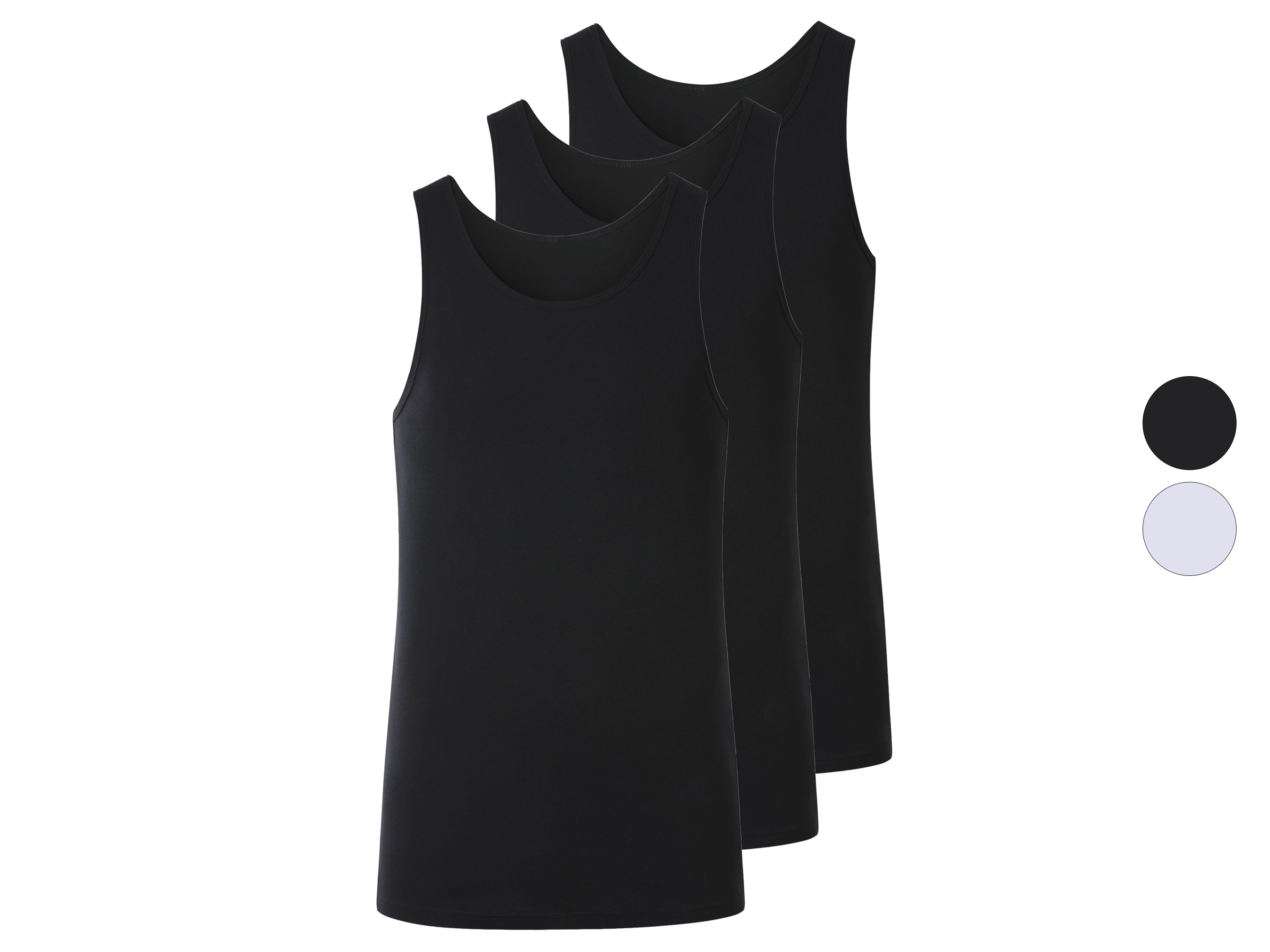 esmara Men Podkoszulki męskie z bawełny, 3 sztuki