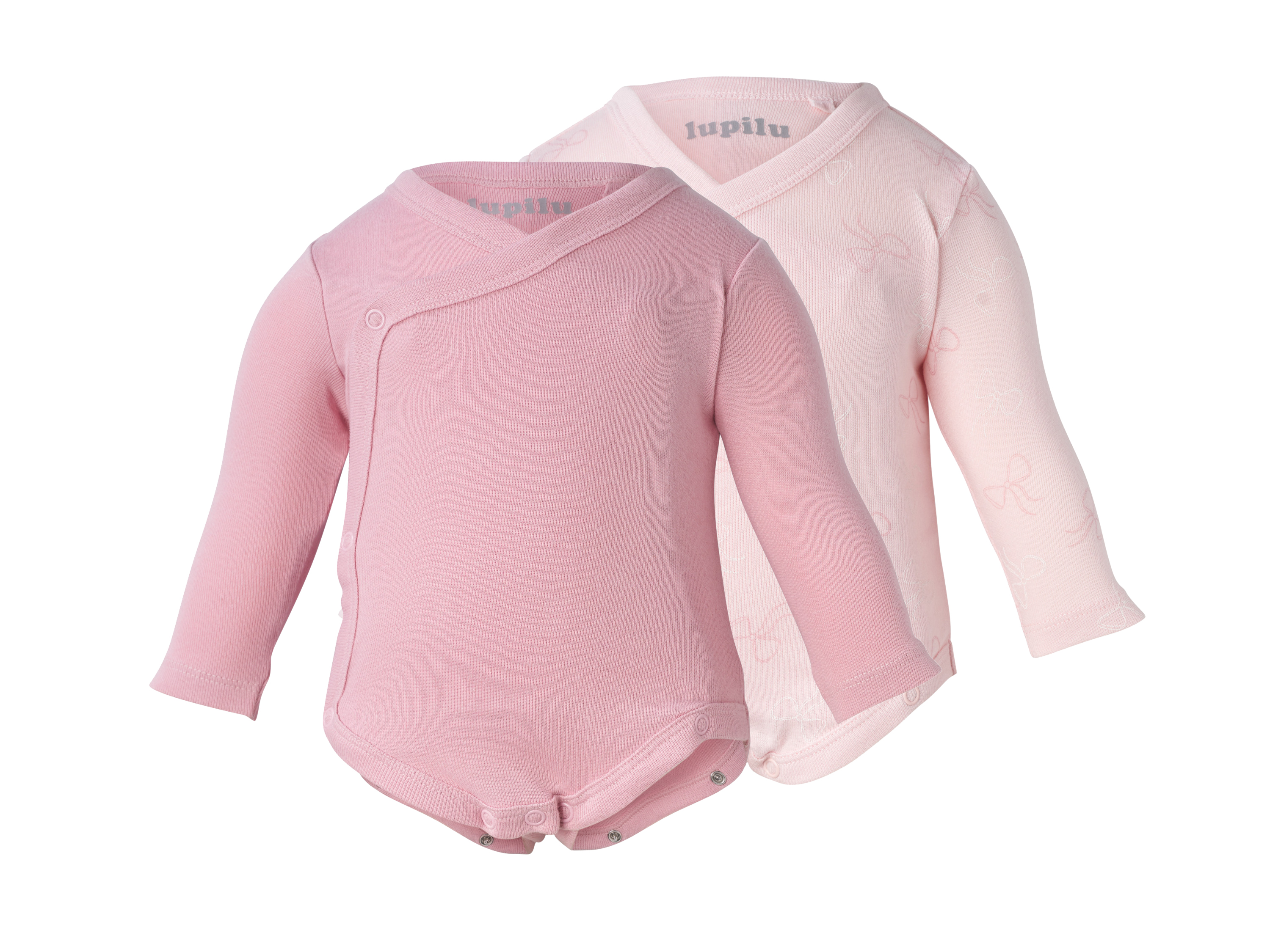LUPILU® Body kopertowe niemowlęce, 2 sztuki (Różowy, 50/56)