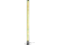 Lampa kolumnowa LED z efektem brokatu i chromowaną podstawą