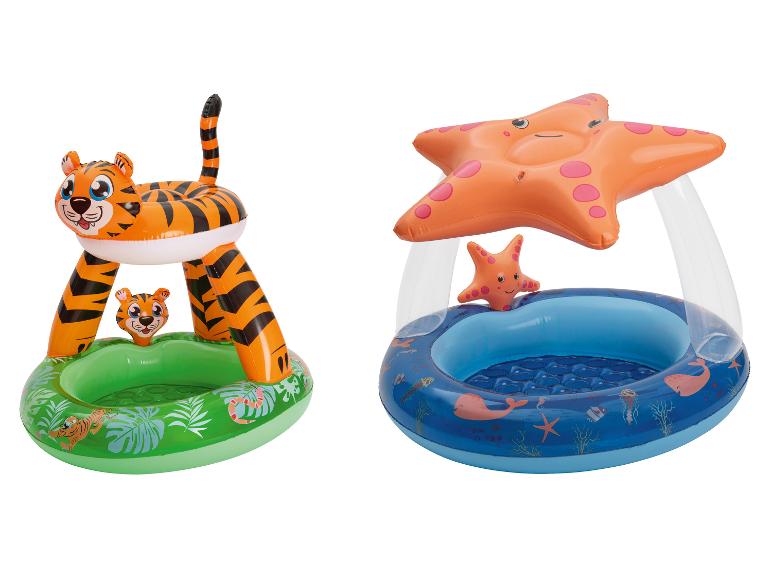 Nadmuchiwane baseny dla dzieci: tygrys i rozgwiazda.