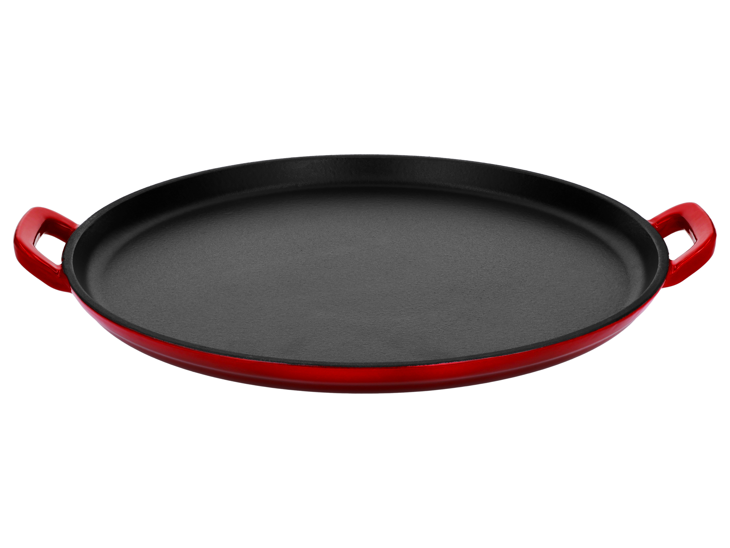 SILVERCREST® Płyta żeliwna do pizzy \ do grillowania  (Talerz do pizzy/czerwony)
