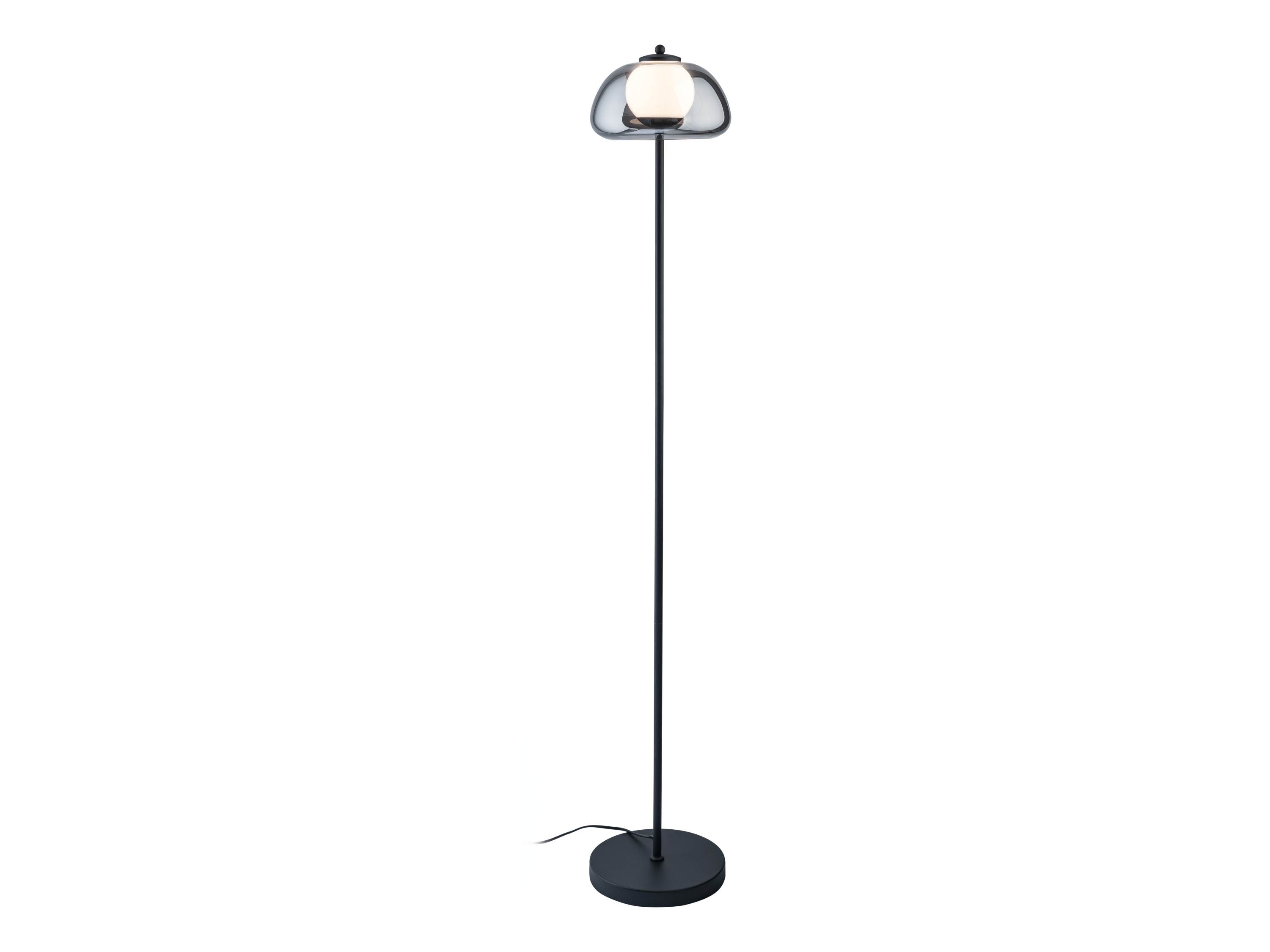 LIVARNO home Lampa podłogowa LED (Szare szkło)