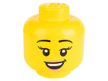 Pojemnik do przechowania klocków w kształcie głowy Lego, 2 elementy