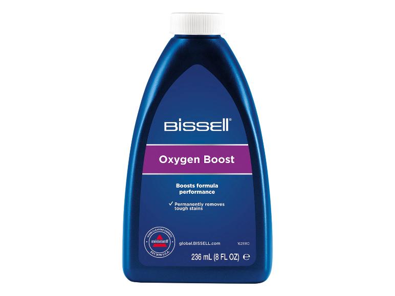Butelka BISSELL Oxygen Boost do wzmocnienia formuły czyszczącej i usuwania trudnych plam.