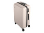 Biała walizka na kółkach marki IT Luggage.