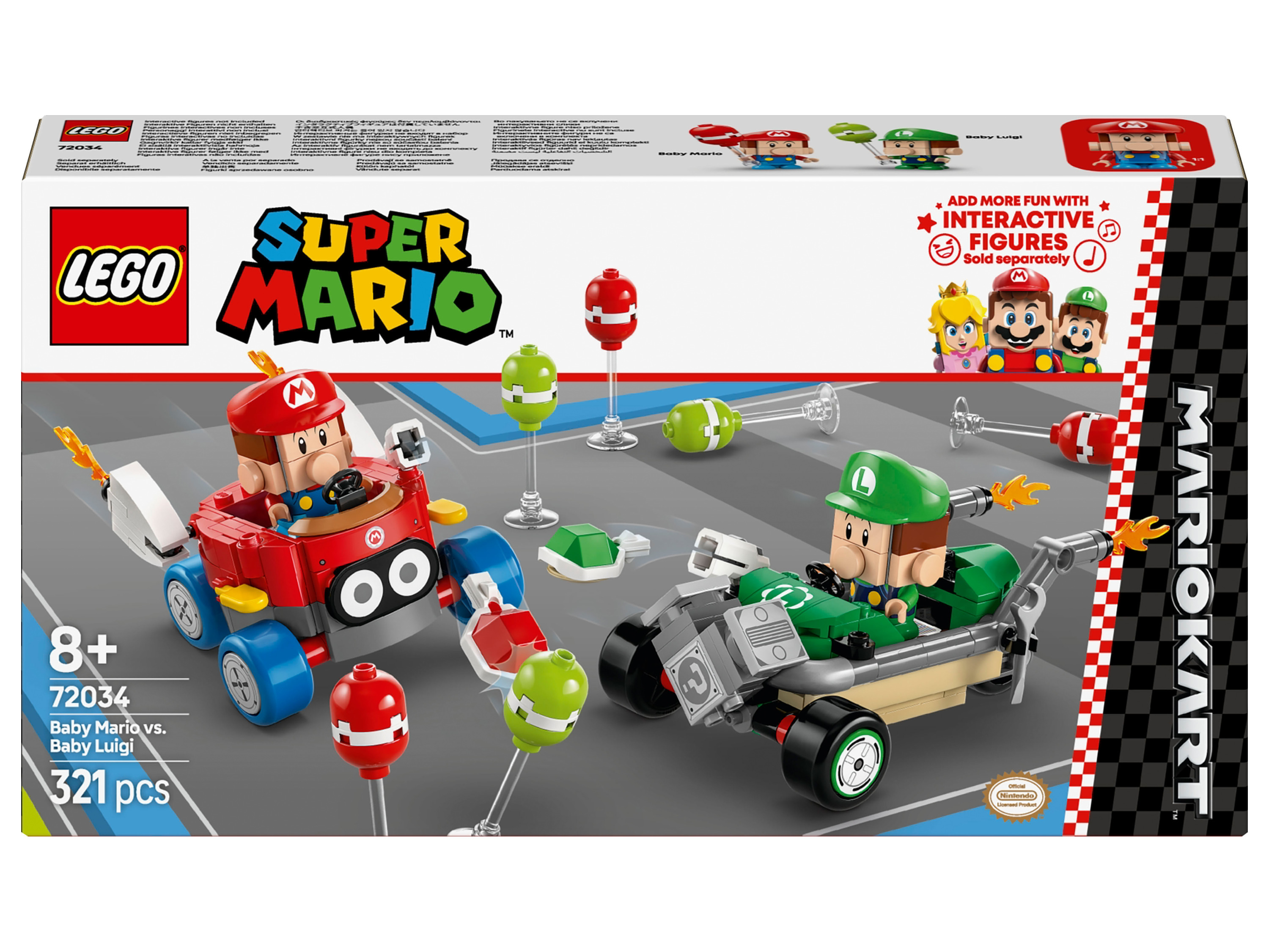 LEGO® Super Mario Zestaw klocków 72034 Mario Kart™ – Baby Mario kontra Baby Luigi
