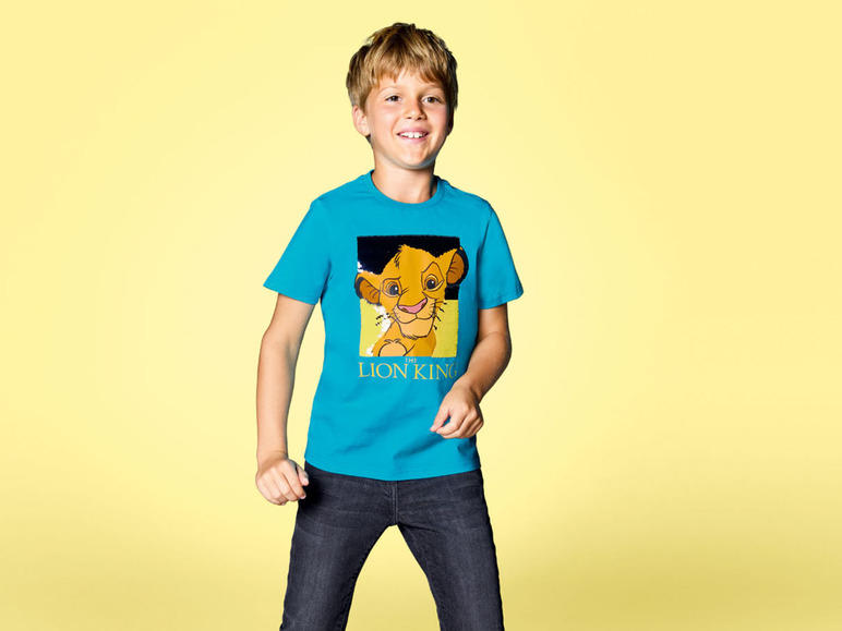 Pełny ekran: T-shirt chłopięcy z bohaterami bajek, z obracanymi cekinami, 1 sztuka - zdjęcie 7