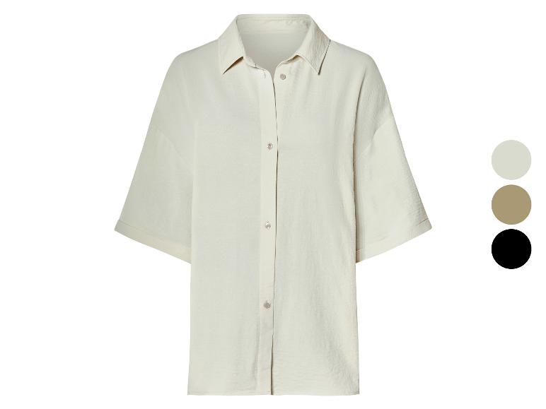 Beżowa koszula z krótkim rękawem, dostępna w kilku kolorach.