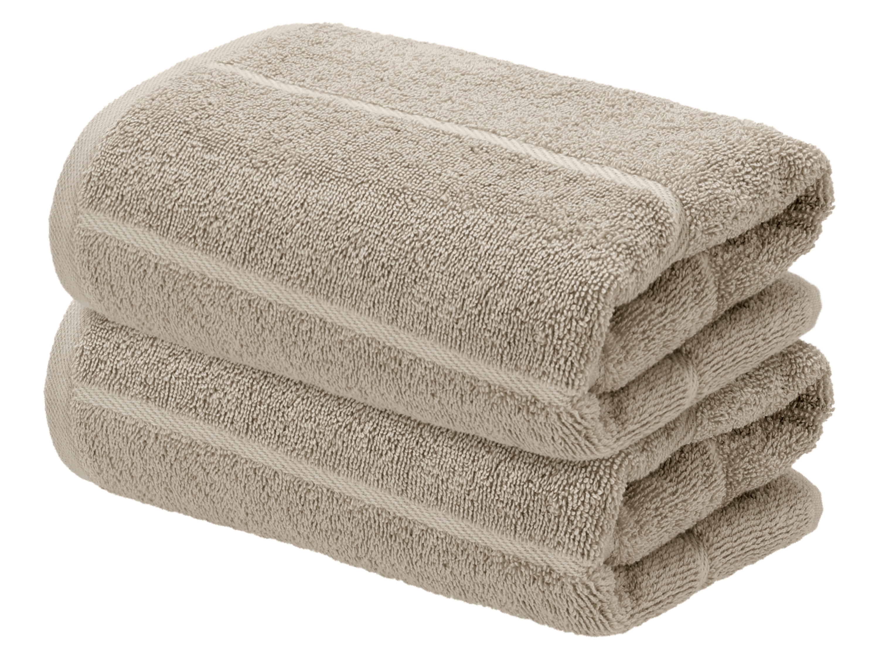 LIVARNO® Ręczniki frotte, 2 sztuki, 50 x 100 cm (Beżowy)