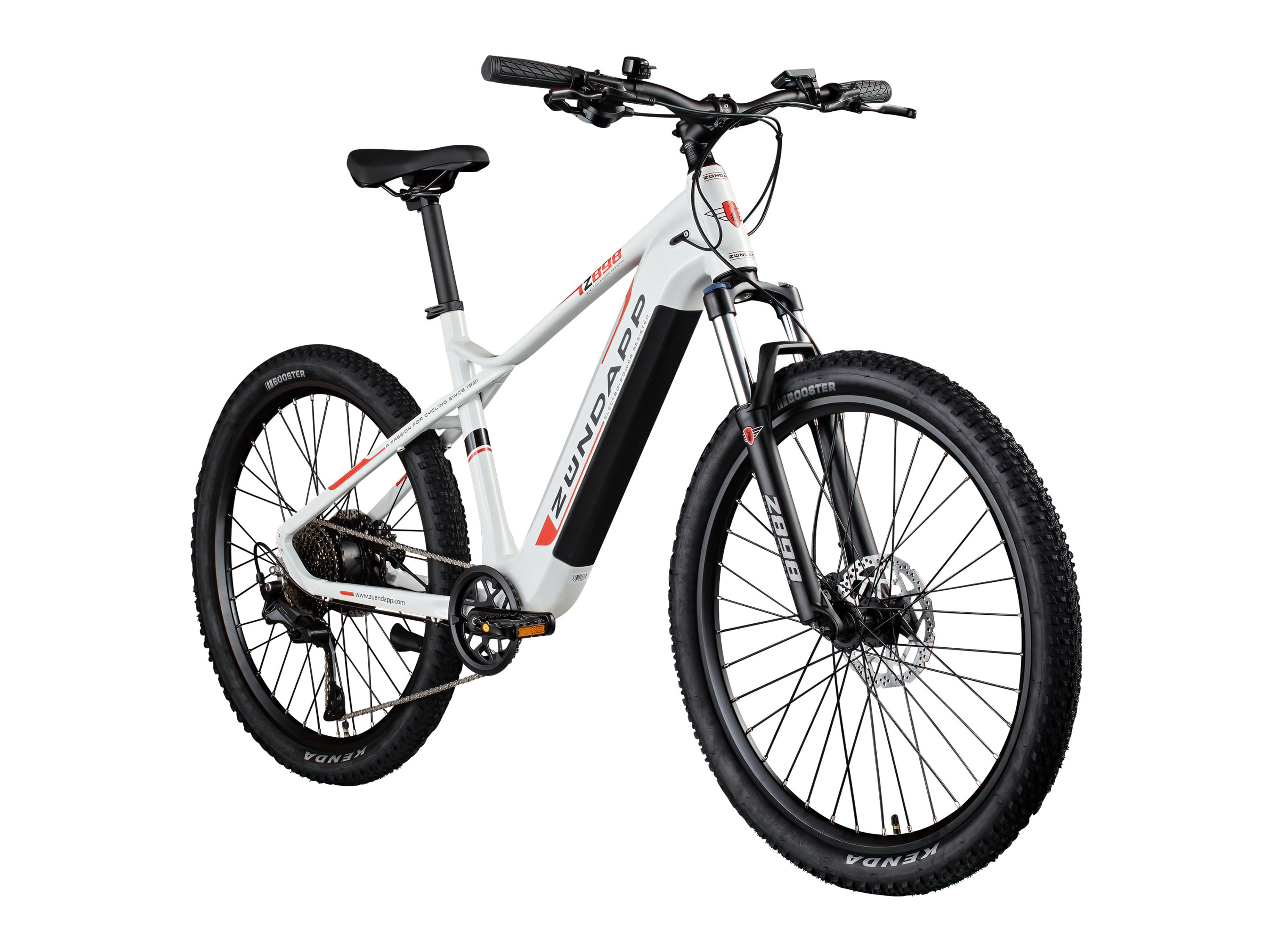 Zündapp Rower elektryczny górski »Z898«, 27,5 cala (Biały/czerwony)